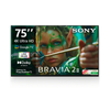 Sony 189 cm (75) BRAVIA 2 II 4K Ultra HD Smart LED Google TV K-75S25M2 (Black)