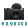 Sony ZV-1 II Vlog Camera for Content Creators & Vloggers with 18-50mm Wide-angle Zoom Lens | Compact Camera with Strong Image Stabilisation | Accurate Autofocus | Cinematic Vlog Setting ZV-1M2/BQ