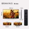 Sony 215 cm (85) BRAVIA 5 4K Ultra HD AI Technology Smart Mini LED Google TV K-85XR55A (Black)