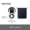Sony MDR-7506 Professional Wired On Ear Headphones (Best Compatible with Professional Cinema Line Camera) - Black
