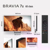 Sony BRAVIA 7II True RGB Series 165 cm (65 Inch) TV, AI XR Powered 4K Ultra HD (3840 x 2160) 120HZ Smart RGB LED Google TV, K-65XR70M2 (Black)